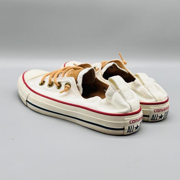 Converse Shoes Women 6 White Tan Chuck Taylor All Star Shoreline Slip On Sneaker - Picture 5 of 10